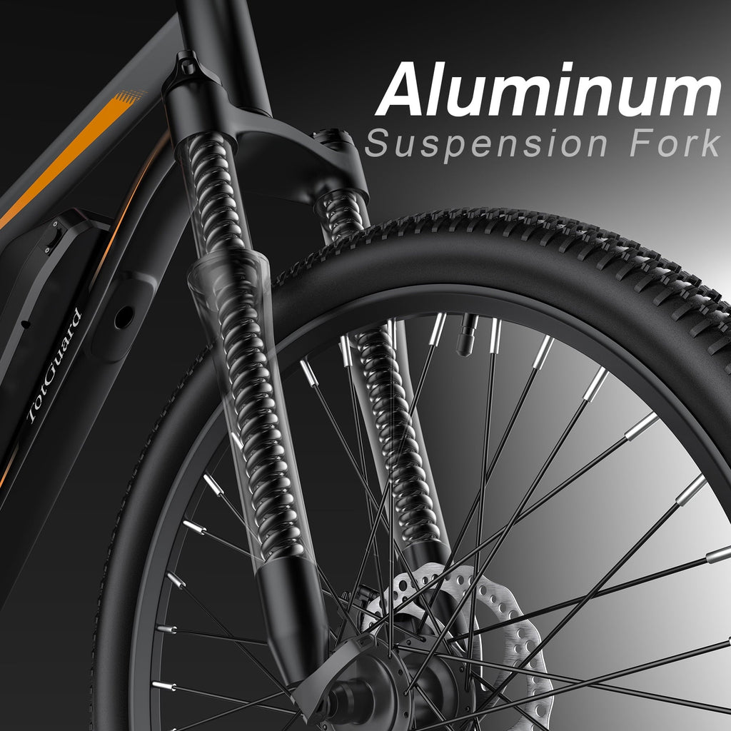 TotGuard Electric Bike for Adults 27.5 E-Bike with 500W Motor, Electric Mountain Bike with 48V 10Ah Battery, Lockable Suspension Fork, Shimano 21 Speed Gears UL2849
