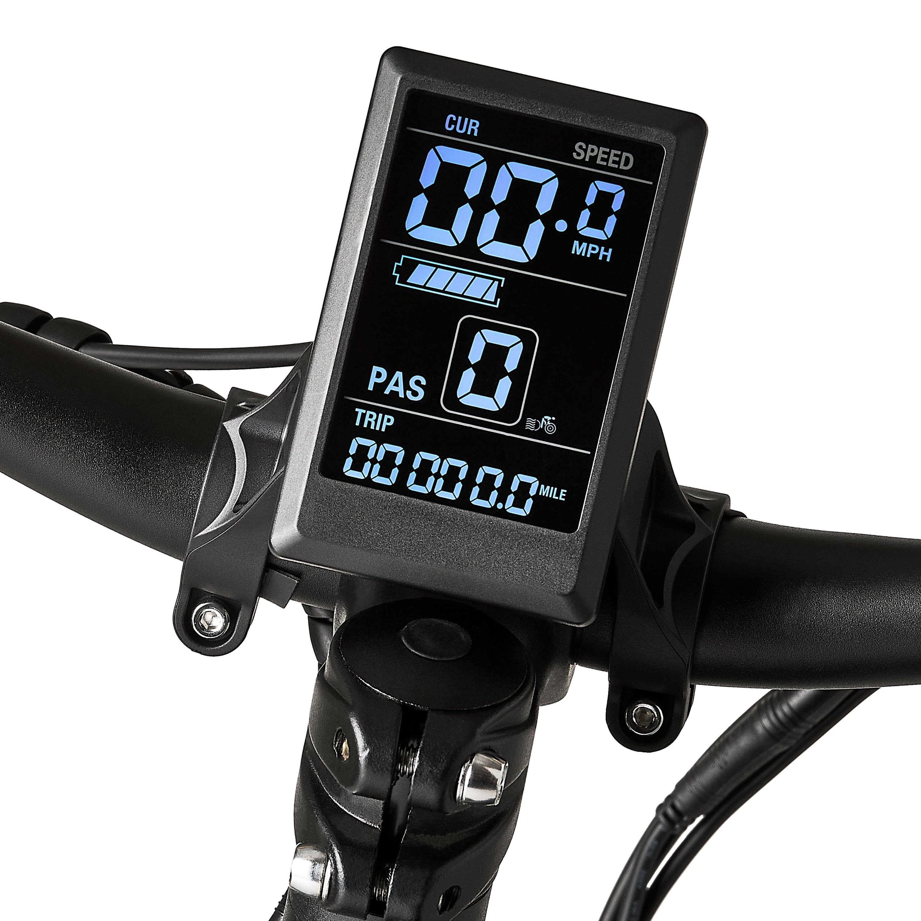 Ozark Trail 26 M.3 Ranger+ Electric Fat Tire Bike, 48V, Class 2, Black, Fits Riders 5'2 - 6'1, Adult, Unisex