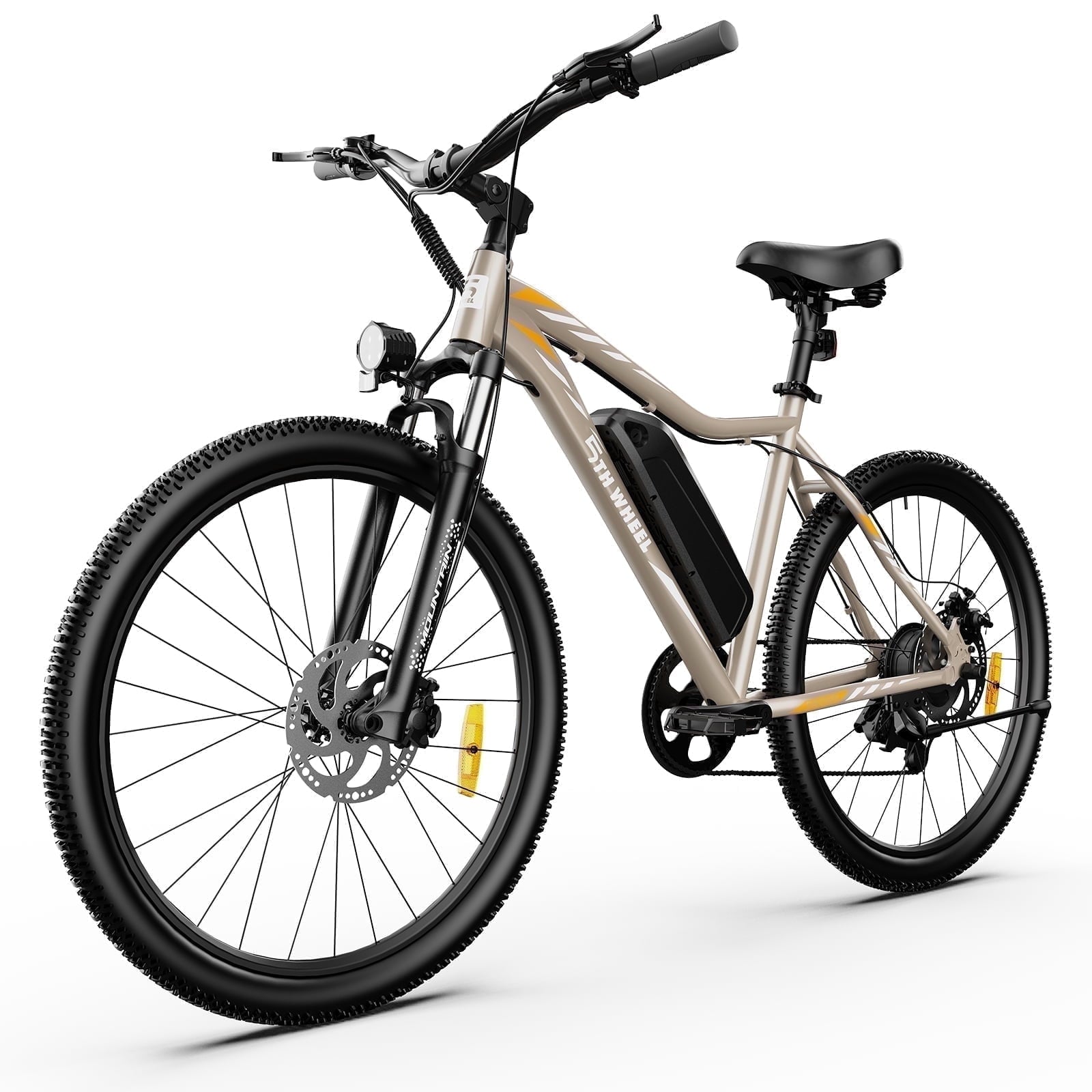 5TH WHEEL WLB17 26 Electric Bike for Adult, 500W Peak Electric Bike with 36V 10.4Ah Removable Battery, Electric Bicycle with 7 Speed, UL2849