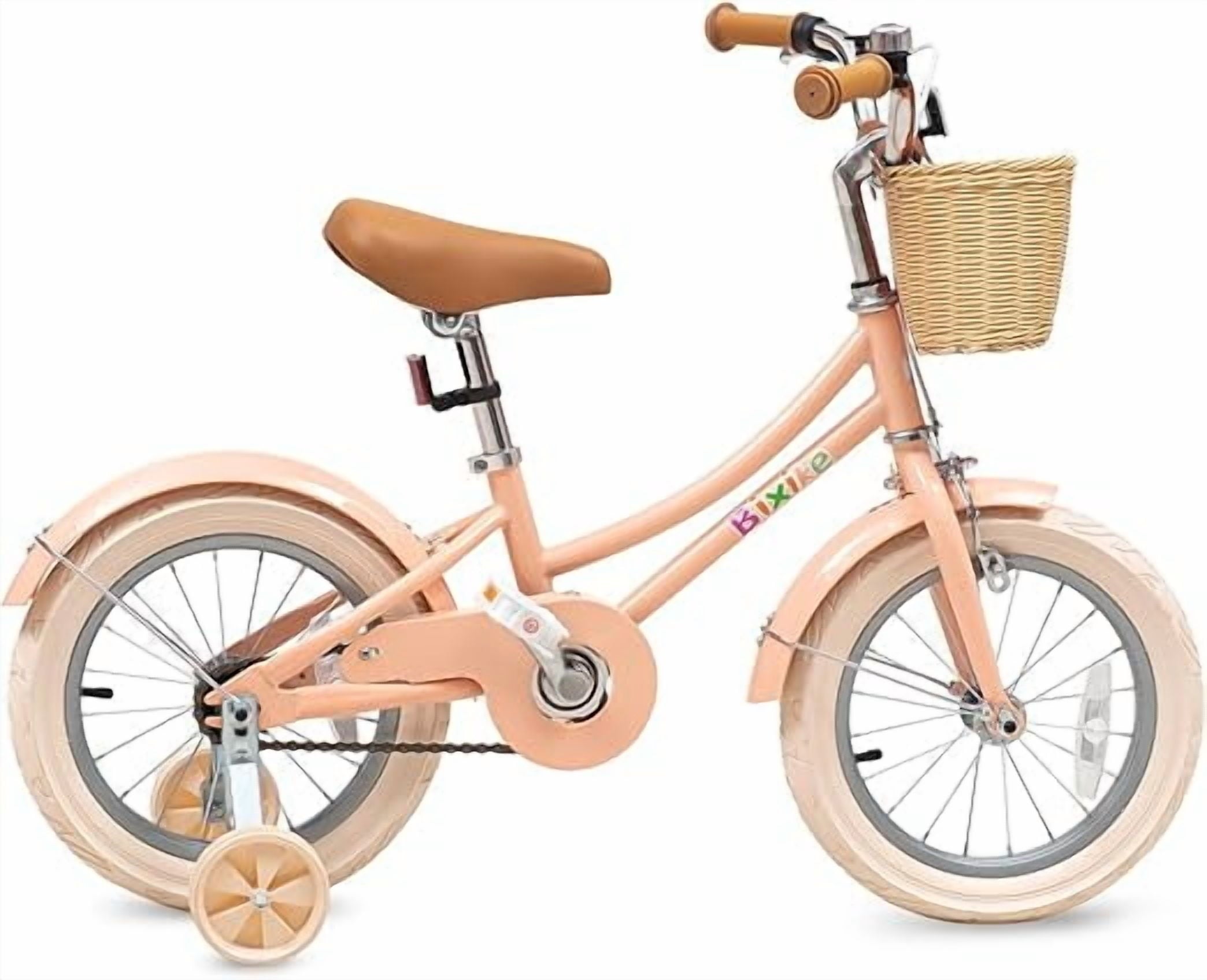 ACEGER 16 Inch Girls Bike with Basket, Purple, Training Wheels, Ages 4-8