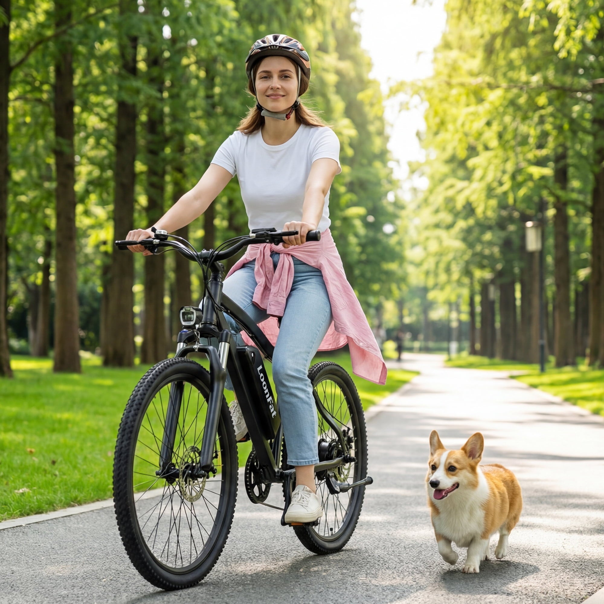 Loonfat E26 26-inch Adult Electric Bike (Black), 750W Peak, 36V 10.4Ah Battery, 35-Mile Range, High Carbon Steel Frame, 7-Speed, UL 2849 Certified