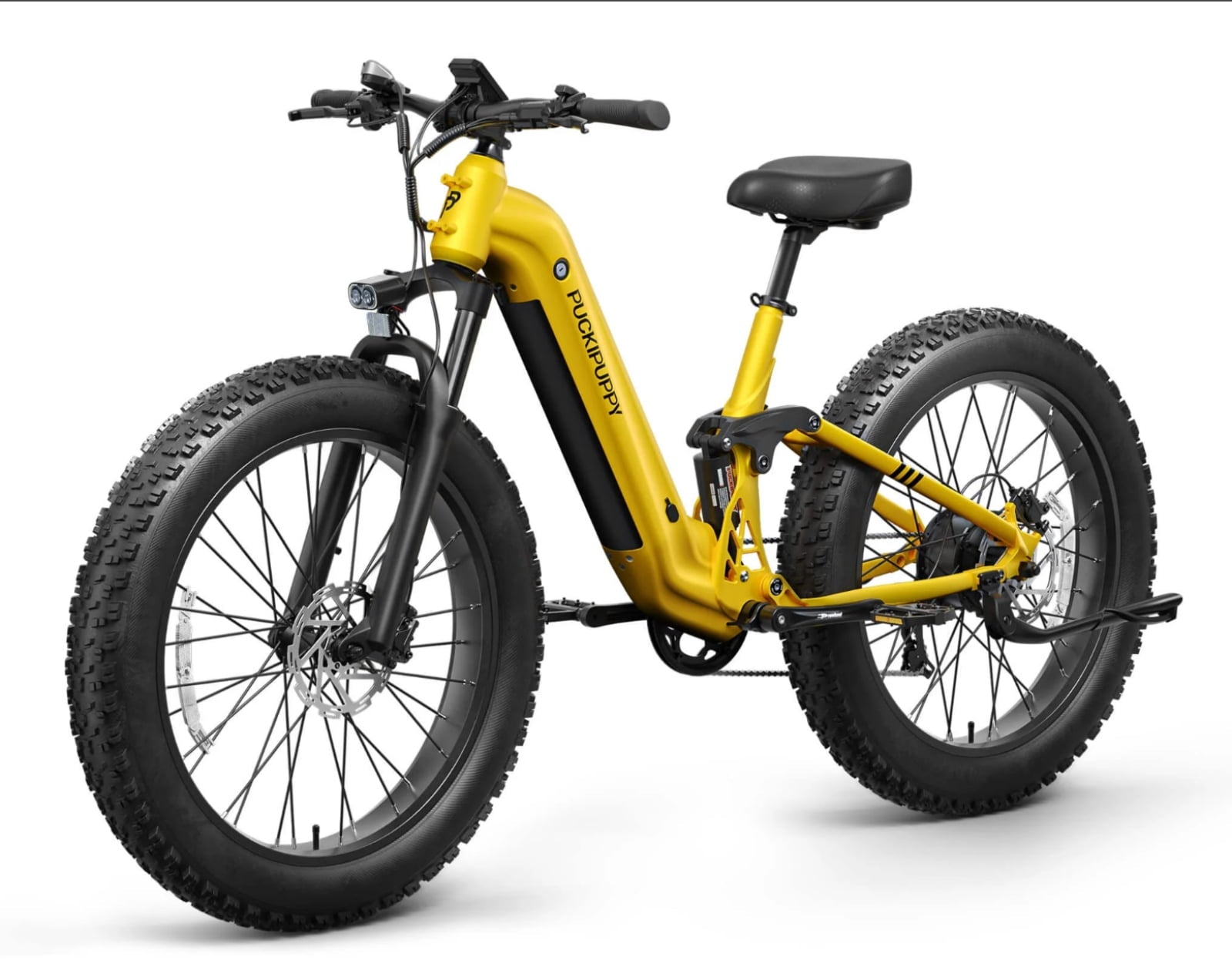 PUCKIPUPPY 26 Electric Bikes for Adults 960W Peak Step Through E-Bikes up to 80Miles Range 48V 20AH Battery Full Suspension Ebike 28 mph Max Speed Fat Tire E-Mountain Bike 7 Speed, UL2849 by SGS