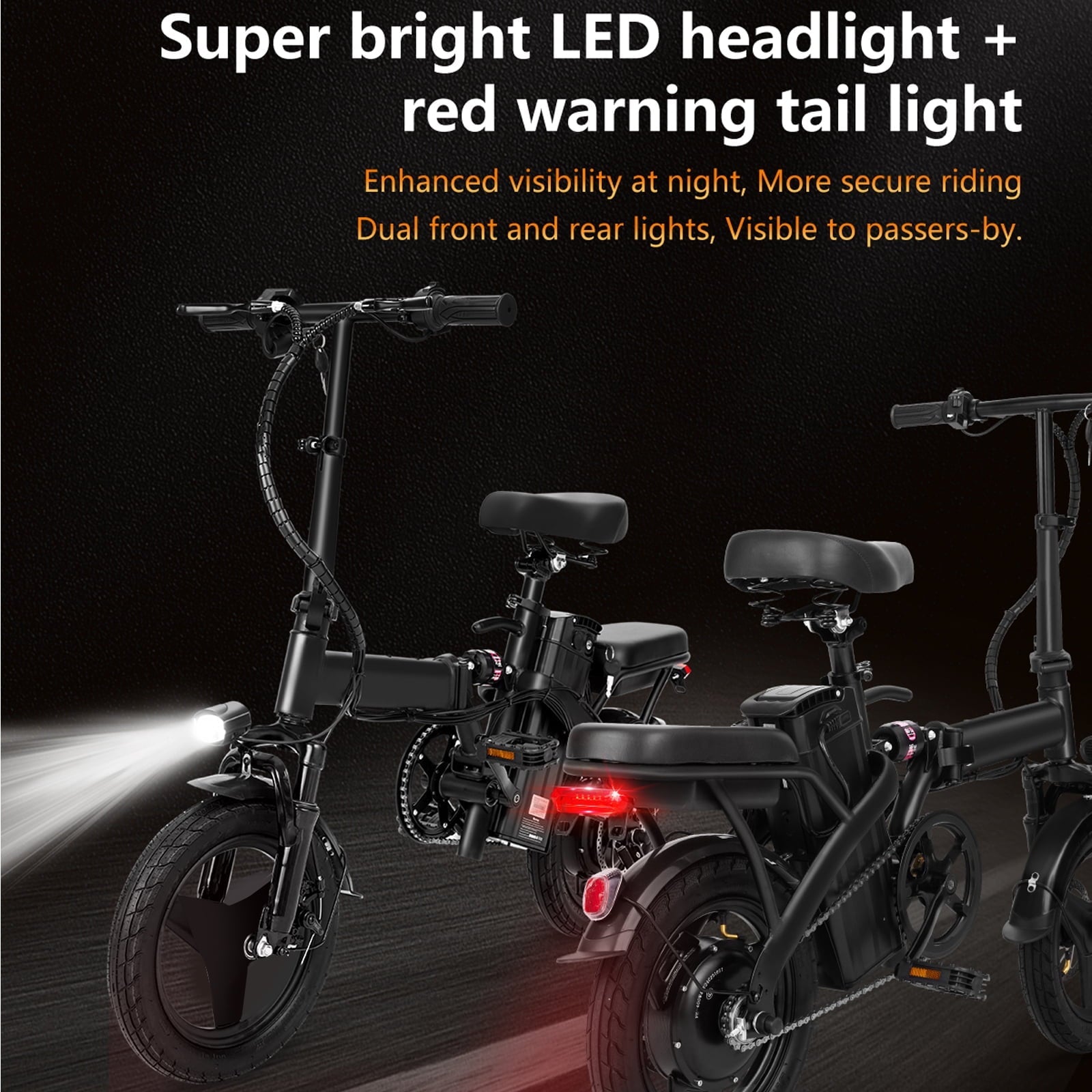 Electric Bike, 18 Mph Electric Bicycles, 350W Peak 500W Motor Foldable Ebike, 14 Tire E-bike for Adults, 48V 8Ah Battery, 15° Uphill, UL2849 Certified, 25 Miles PAS Range