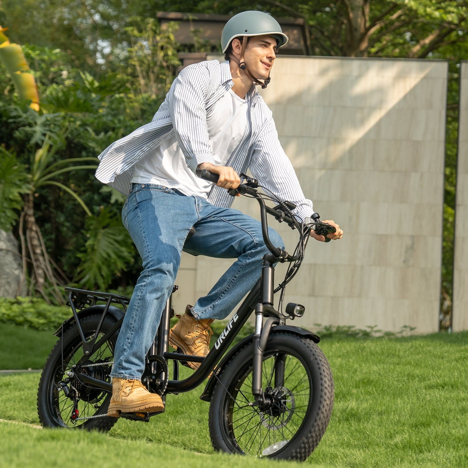 URLIFE 3.0 Fat Tire Ebike, 20 Electric Bicycles for Adult, 750W Peak Motor, 48V 13AH Remobavle Battery, 7-Speed Commuting Ebike, UL2849-Black
