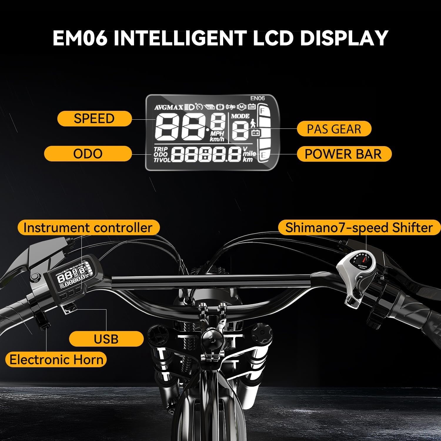 Cybervelo Electric Bike for Adults 1500W Peak 20 Fat Tire All-Terrain E-Bike 80 Miles 30MPH  Dirt Bike  Sand Mountain Snow off road Large 48V 30AH Battery Powered Motorcycle