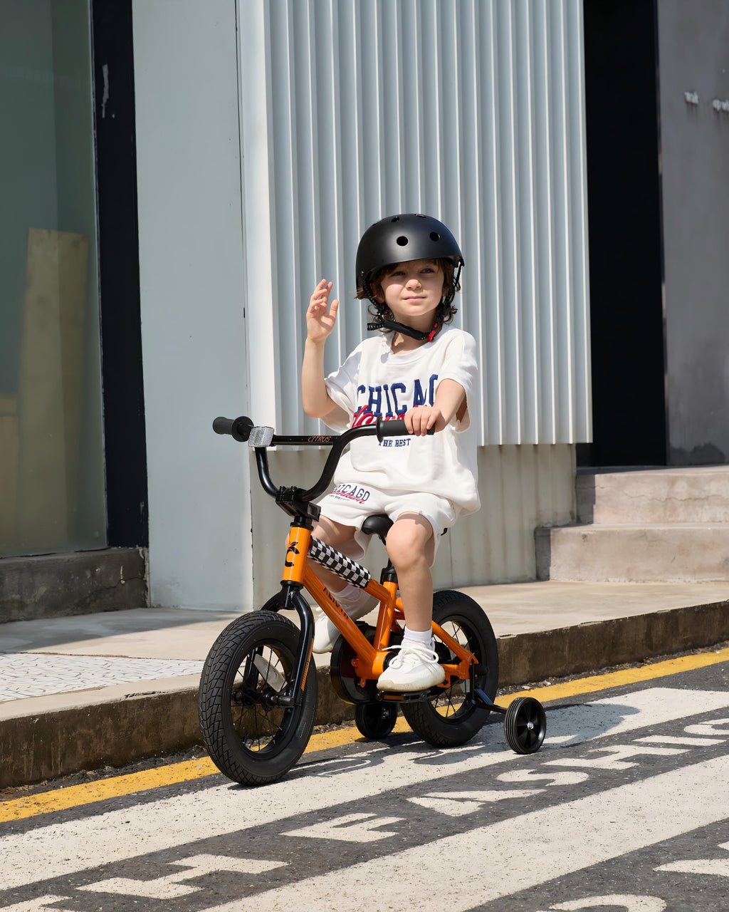 Vollsch BMX Style Kids Bike for 2-8 Years Old Boys Girls 16 Inches Toddlers Bicycle with Coaster Brake Training Wheels, Black