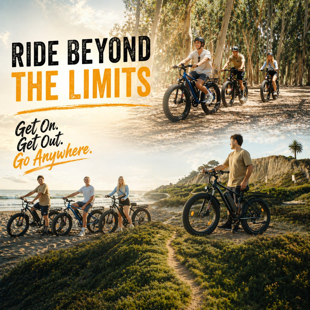 AMYET EB26 Electric Bike for Adults, Peak 1500W 48V 15Ah, 26 Fat Tire Ebike, E-Mountain Bicycle, UL2849