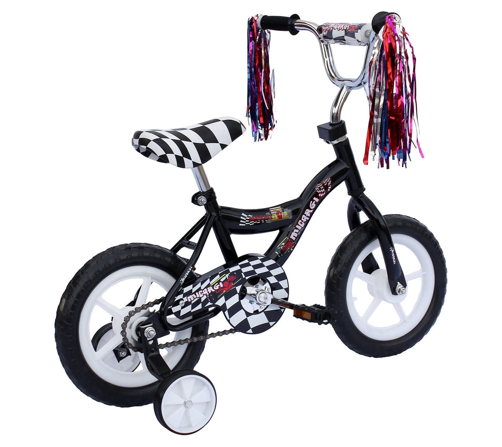 USToyOutlet 12 Kid's Beginner Bicycle for 2-4 Years Old Boys' and Girls' Bike Foam Tire for Indoor Use No Brake - Pink