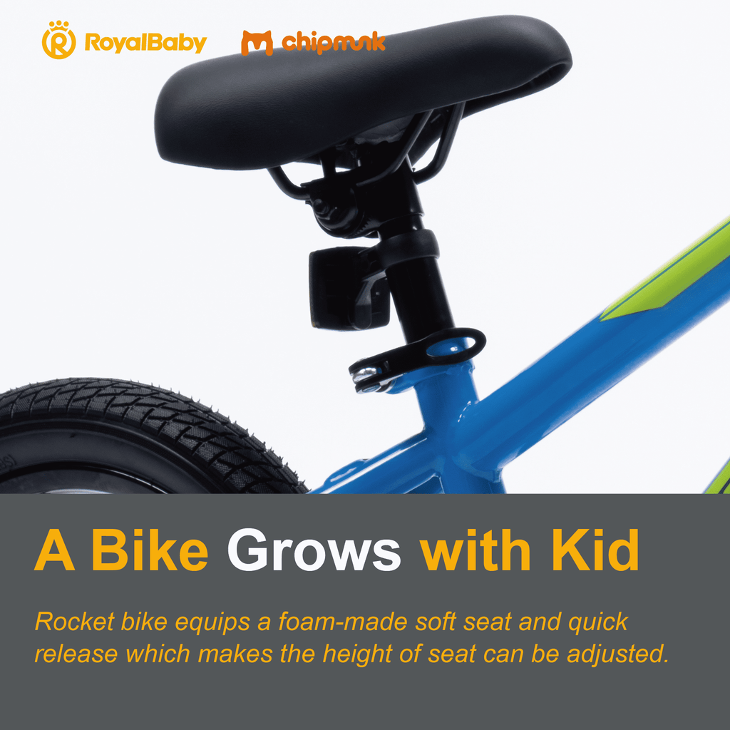 RoyalBaby Rocket Kids 14-Inch BMX Training Wheel Bicycle,Blue