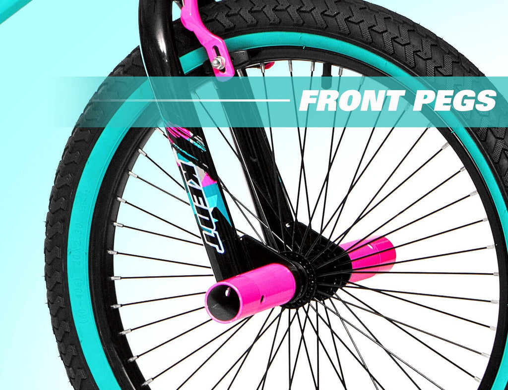 20 Kent Tempest BMX Bicycle, Fits Riders 4'2 - 5', Black/Aqua, Child, Unisex