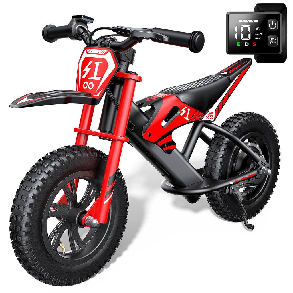 MIHOVER 21.6V Electric Bike for Kids 12, 200W Electric Banlance Bike Ages 5-8 Years Old, Electric Motorcycle Max 10MPH with LED Display, Beginners Friendly - Blue