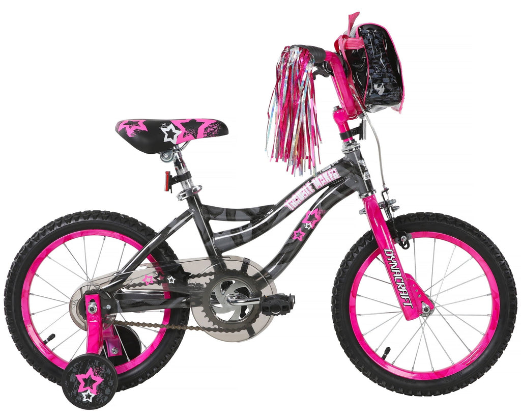 Dynacraft Trouble Maker Girls' 16-Inch BMX Bicycle for Kids Ages 5 to 7