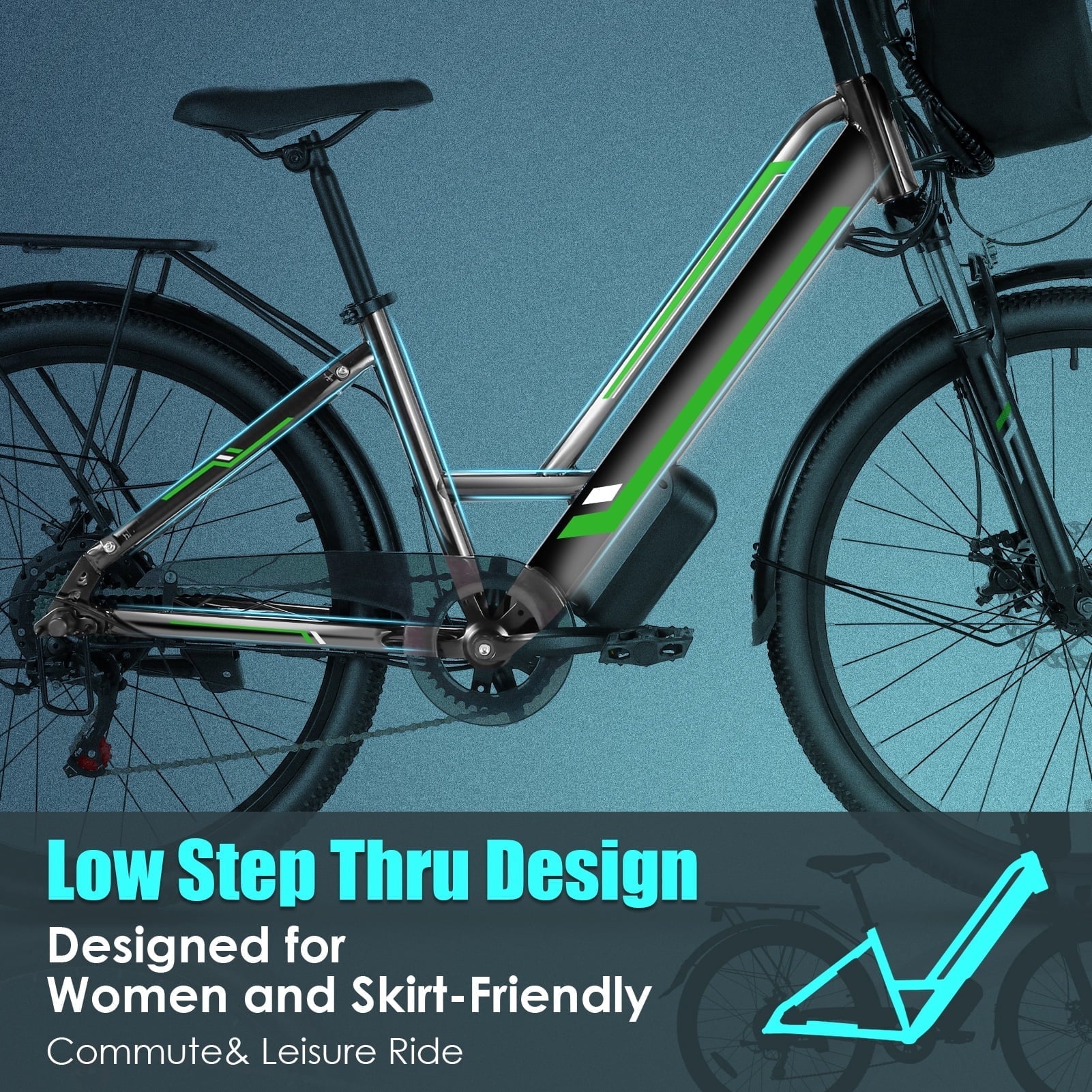 Elifine 500W Electric Bike for Adults, 26 Commuter Electric Bicycle 19.8mph City Ebike with 5 Riding Modes, 48V 7.8Ah Removable Battery UL 2849, LCD Intelligent Display Hybrid Electric Bike Red