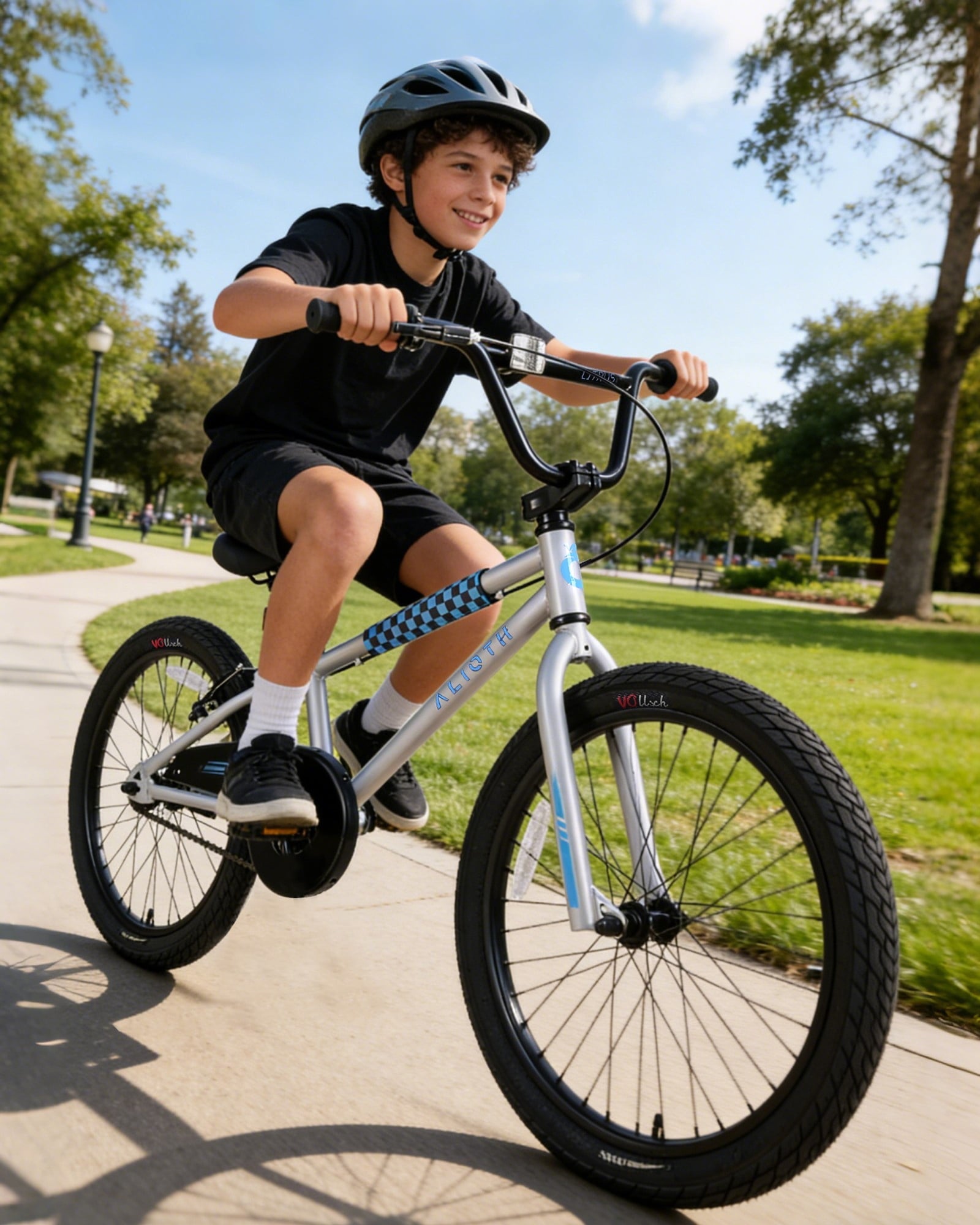 Vollsch BMX Style Kids Bike for 2-8 Years Old Boys Girls 16 Inches Toddlers Bicycle with Coaster Brake Training Wheels, Black