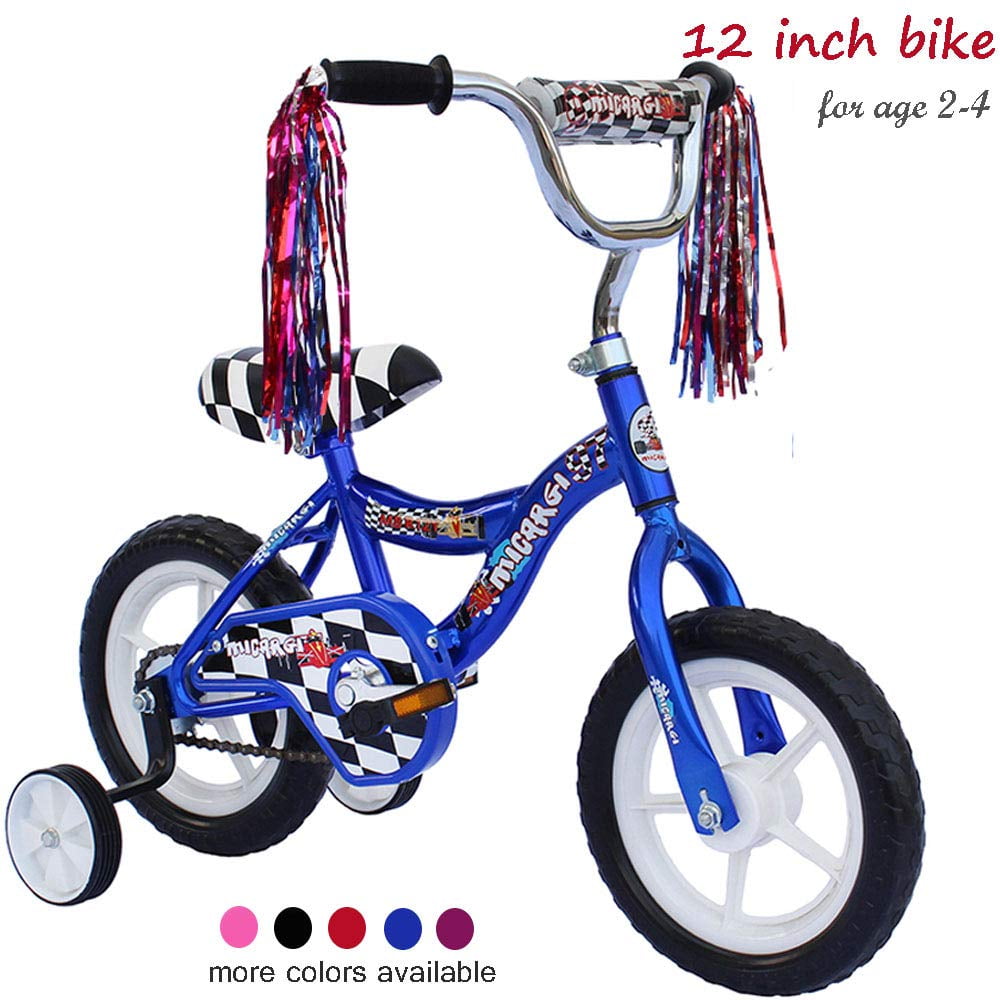 USToyOutlet 12 Kid's Beginner Bicycle for 2-4 Years Old Boys' and Girls' Bike Foam Tire for Indoor Use No Brake - Pink