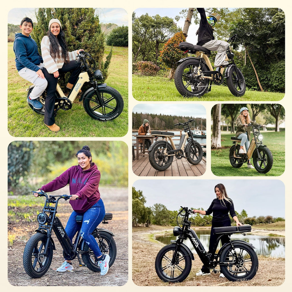 TST Electric Bike for Women, 20x4 Fat Tire, E Mountain Bike, 750W Motor 48V/15AH UL2849, Dual Hydraulic Disc Brakes, Full Suspension