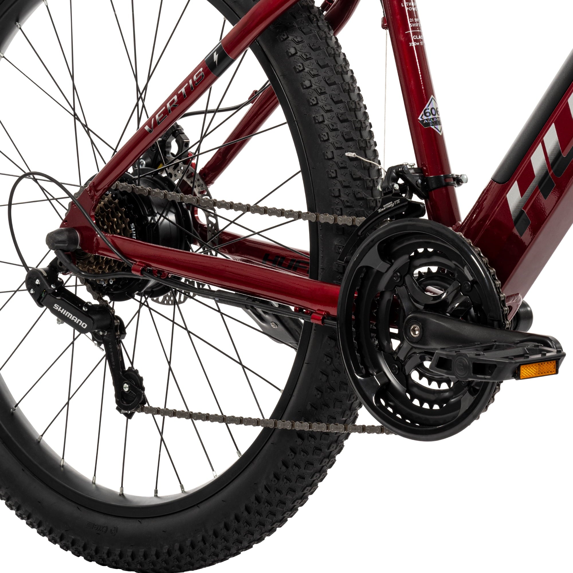 Huffy 27.5 Vertis 36V Electric Mountain Bike, Fits Riders 60+, Gray, Adult, Unisex