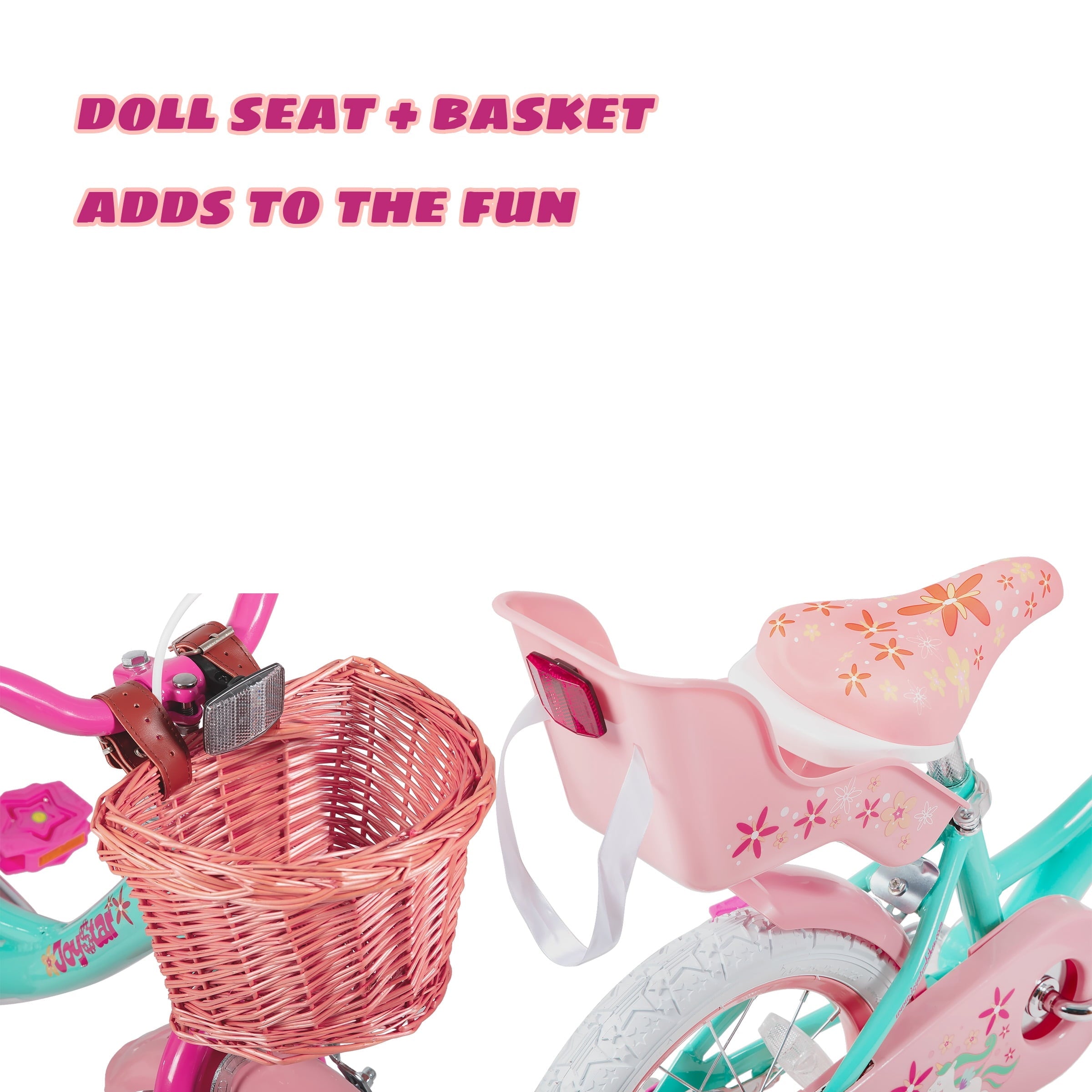 Joystar Unicorn 14inch Girls' Bike, Mint Pink