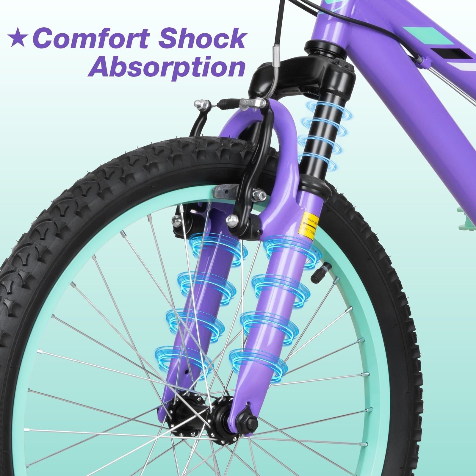 Hykolity 20 inch Kids Mountain Bike, 6 Speed Kid Bicycle Age 6-11 Year Old with Front Suspension Fork, Adjustable Seat Height, Pink