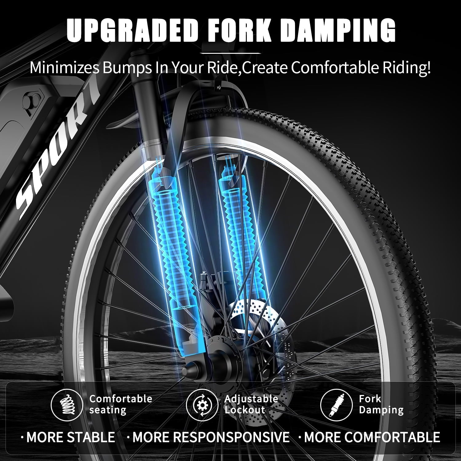 GWEIT Electric Bike, 26 Pneumatic Tires, 1500W Peak Motor Electric Mountain Bike, 25MPH 35Miles Range, 48 10.4AH Removable Battery E Bikes for Adults, UL 2849 Certification