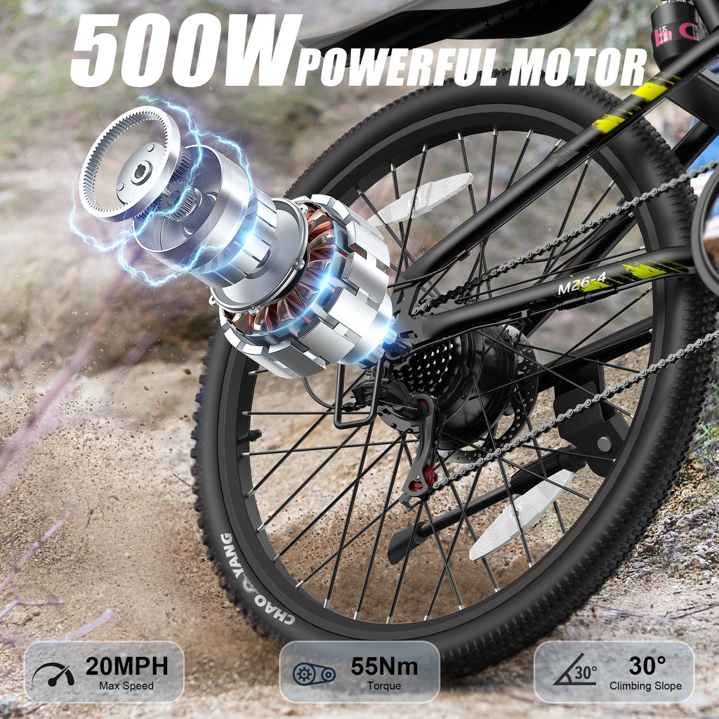 VARUN Electric Bike, 26 Foldable Ebike, Peak 750W Motor, 48V 374.4Wh Battery, up to 20+mph 50 Miles, 7 Speeds with Bike Pump, Phone Holder & Bike Lock & Rear Light, E Bike for Adult, UL2849(Black)