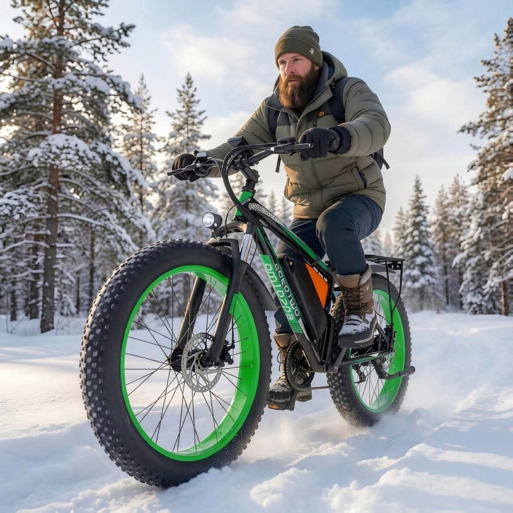 EOEOTWO 26 Fat Tire Electric Bike for Adults, 1500W Peak Motor, 48V 20Ah Battery Mountain Bike, 30 MPH Top Speed, Front Suspension & Dual Disc Brakes, 330 lbs Max Load All-Terrain E-Bike UL 2849