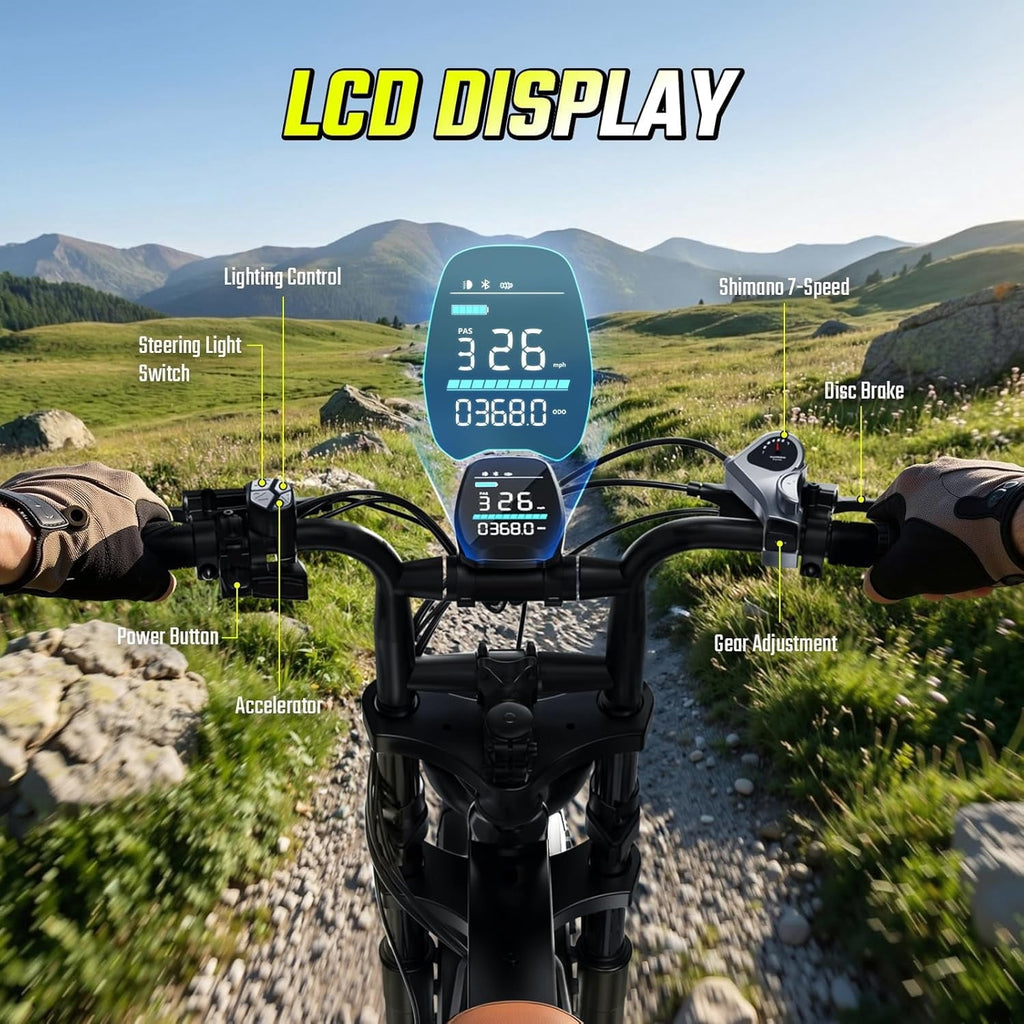 TST Electric Bike for Adults, 48V/15AH Battery, 20x4 Fat Tire, 750W Motor Off-Road E Biker, UL2849