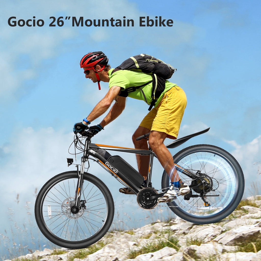 Gocio Peak 750W Electric Bike 26 Electric Bicycle for Adults Max 19.8mph Cruise Control System Ebike, 48V 375Wh Mountain Bike, 21 Speed for Man Woman UL2849 Certified