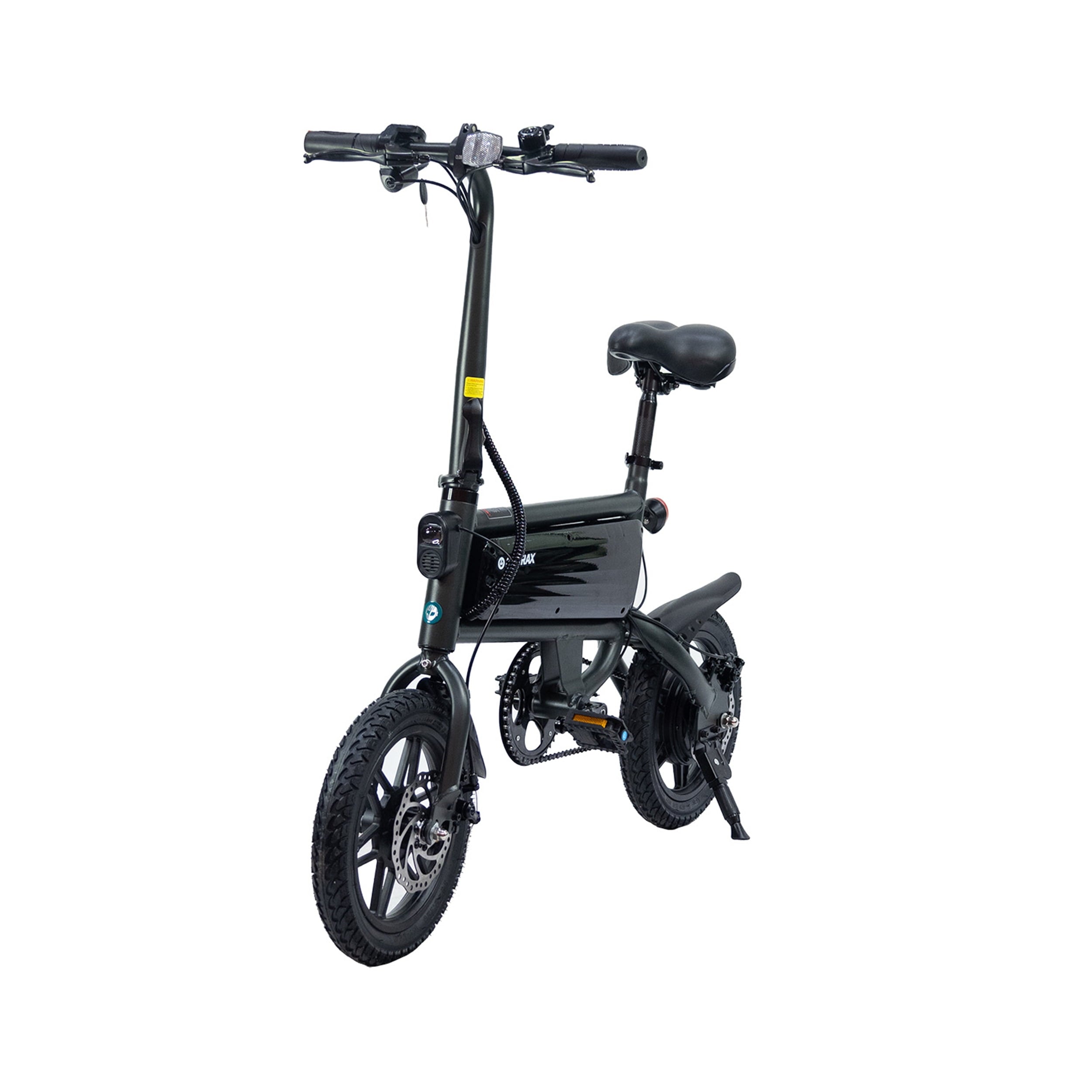GOTRAX S2 14 Folding Adult Electric Bike, 250W, 15.5 mph Max Speed LED Display, Black