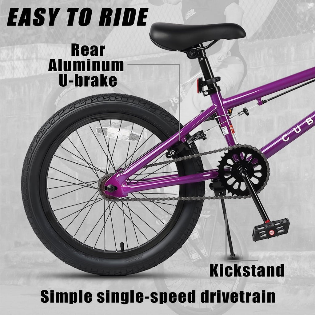 cubsala 18 in Freestyle BMX Kids Bike for Age 5-8 Years Old Boys Girls,Blue