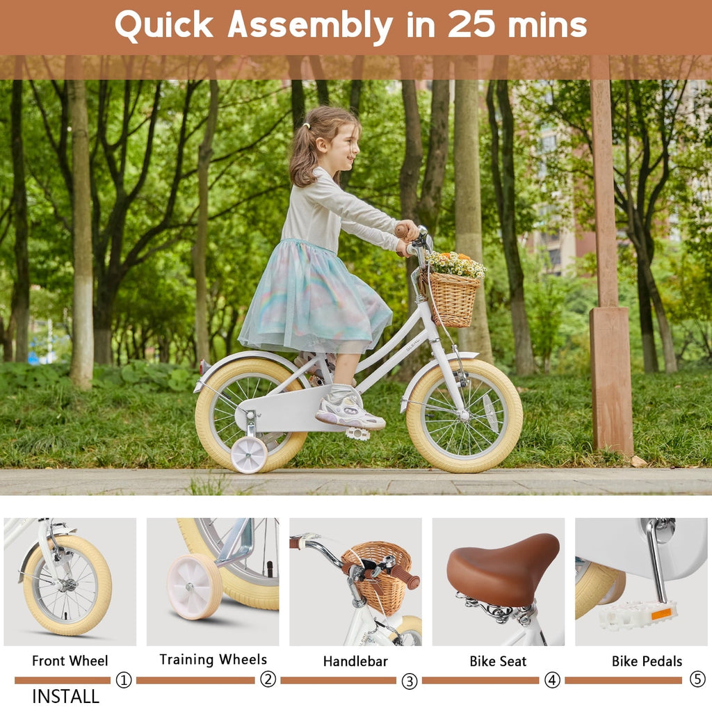Glerc Little Molly 20 inch Kids Girls Bike for 7-13 Years Old Child,gifts,Blue