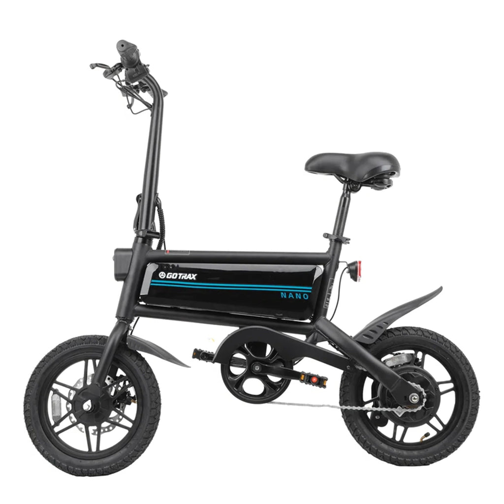 Gotrax Nano 14 Folding Adult Electric Bike,15.5mph 36V 350W Peak Foldable City Bike With LED Light,White
