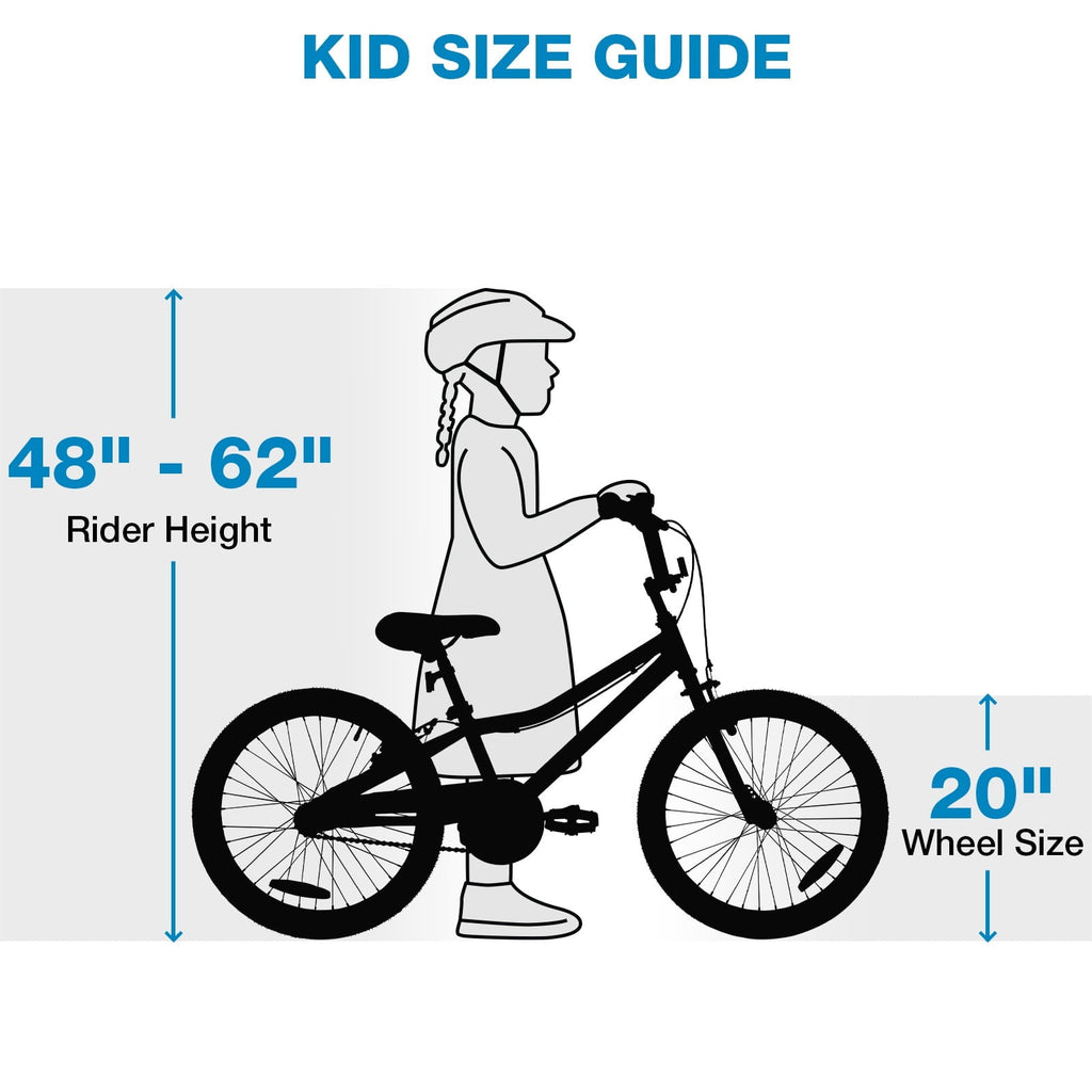 Hykolity 20 Kids Bike Age 6-12 Boy Girl Bicycle Coaster Brake Children Bike For Tween Height 48-62 Teen Sport Outdoor Riding Navy Blue