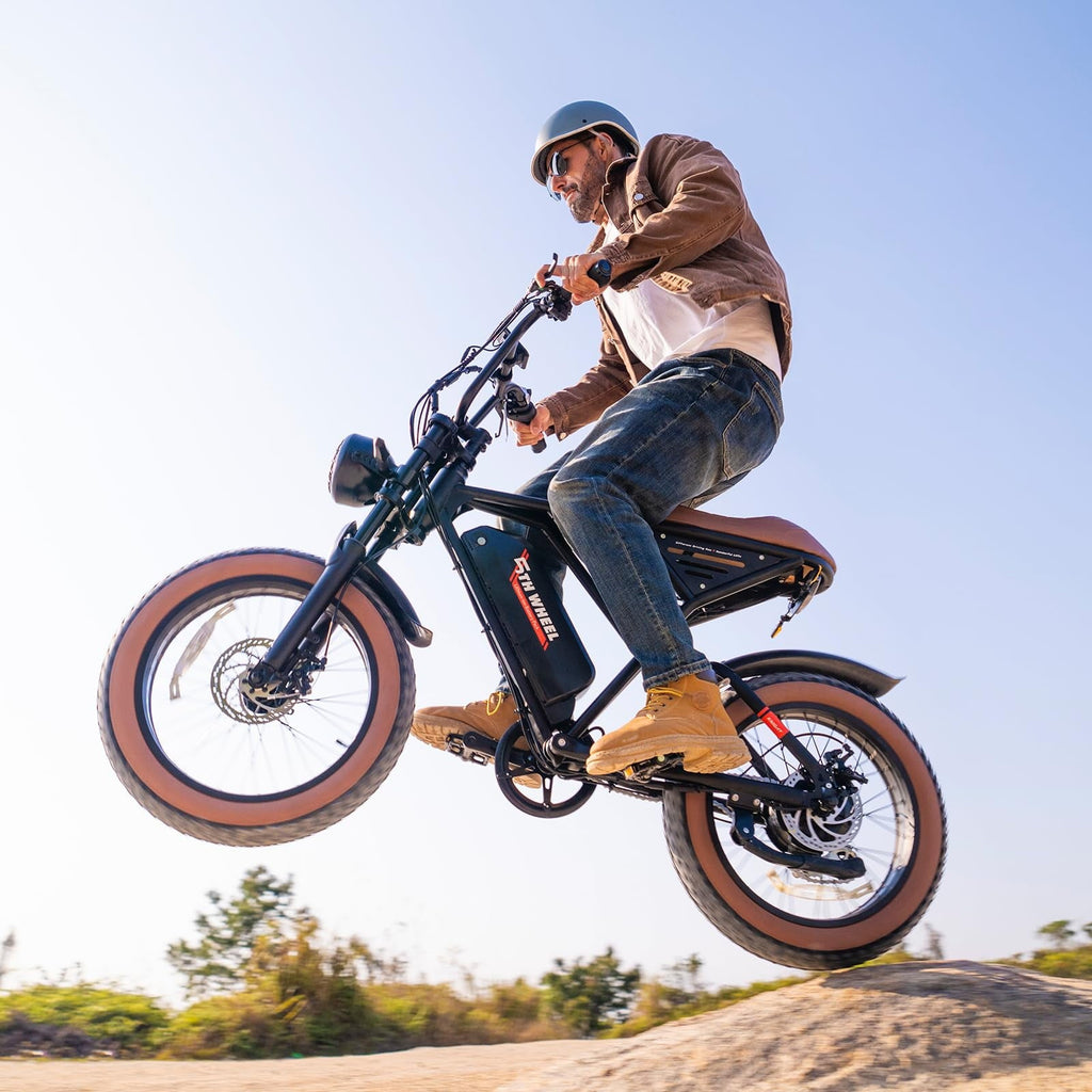 5TH WHEEL LB16 750W Electric Bike for Adults, 20 × 4 Fat Tire E Mountain Bikes, 48V 14.5Ah Removable Battery, Front Suspension, 7-Speed UL2849