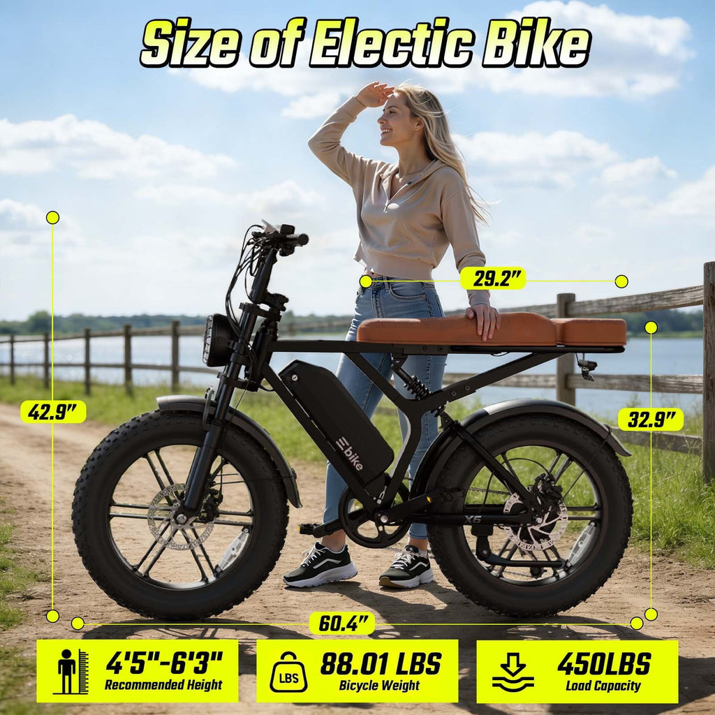 SISIGAD Electric Bike for Adults,20x4.0 Fat Tire E Mountain Bicycle,Peak 1500W Motor 48V15Ah Battery UL2849