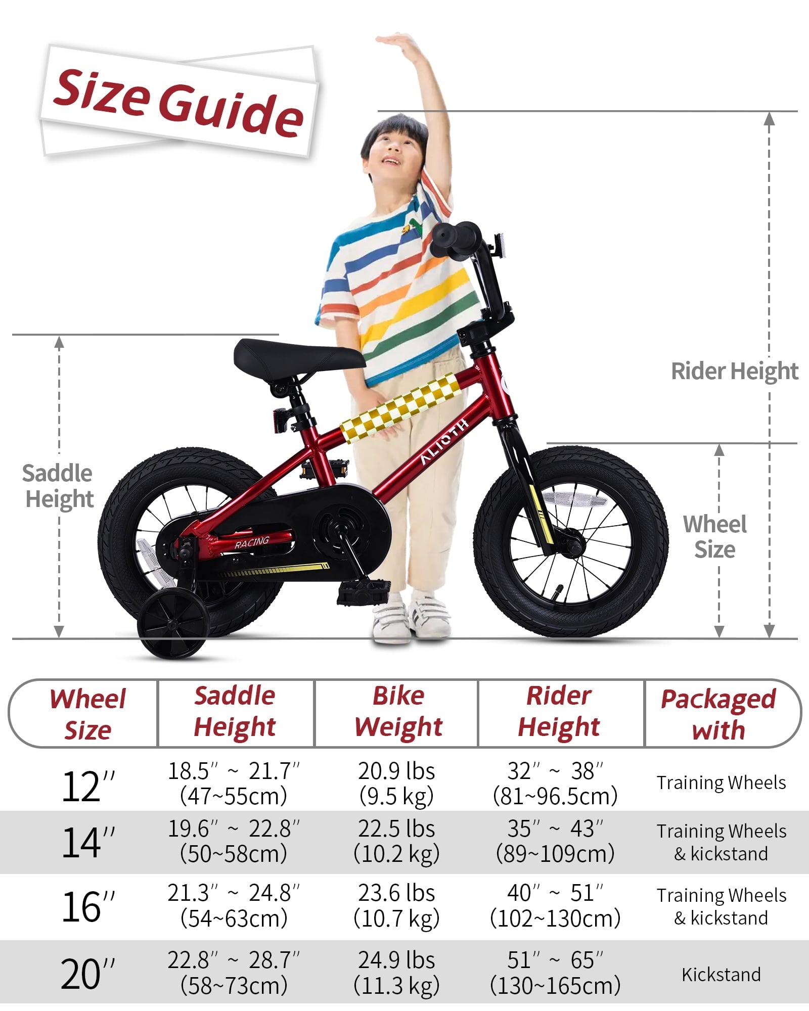 Vollsch BMX Style Kids Bike for 2-8 Years Old Boys Girls 16 Inches Toddlers Bicycle with Coaster Brake Training Wheels, Black