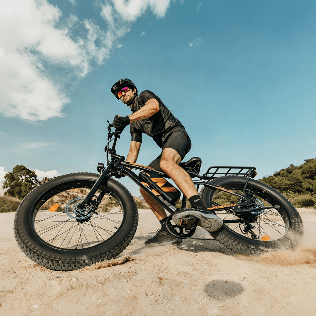 ZDZA Electric Bike for Adults, Peak 1500W Motor E-Mountain Bicycle, 26 Fat Tire 28mph Ebike, 48V 15Ah Removable, Dual Suspension with Shelf UL2849, Black