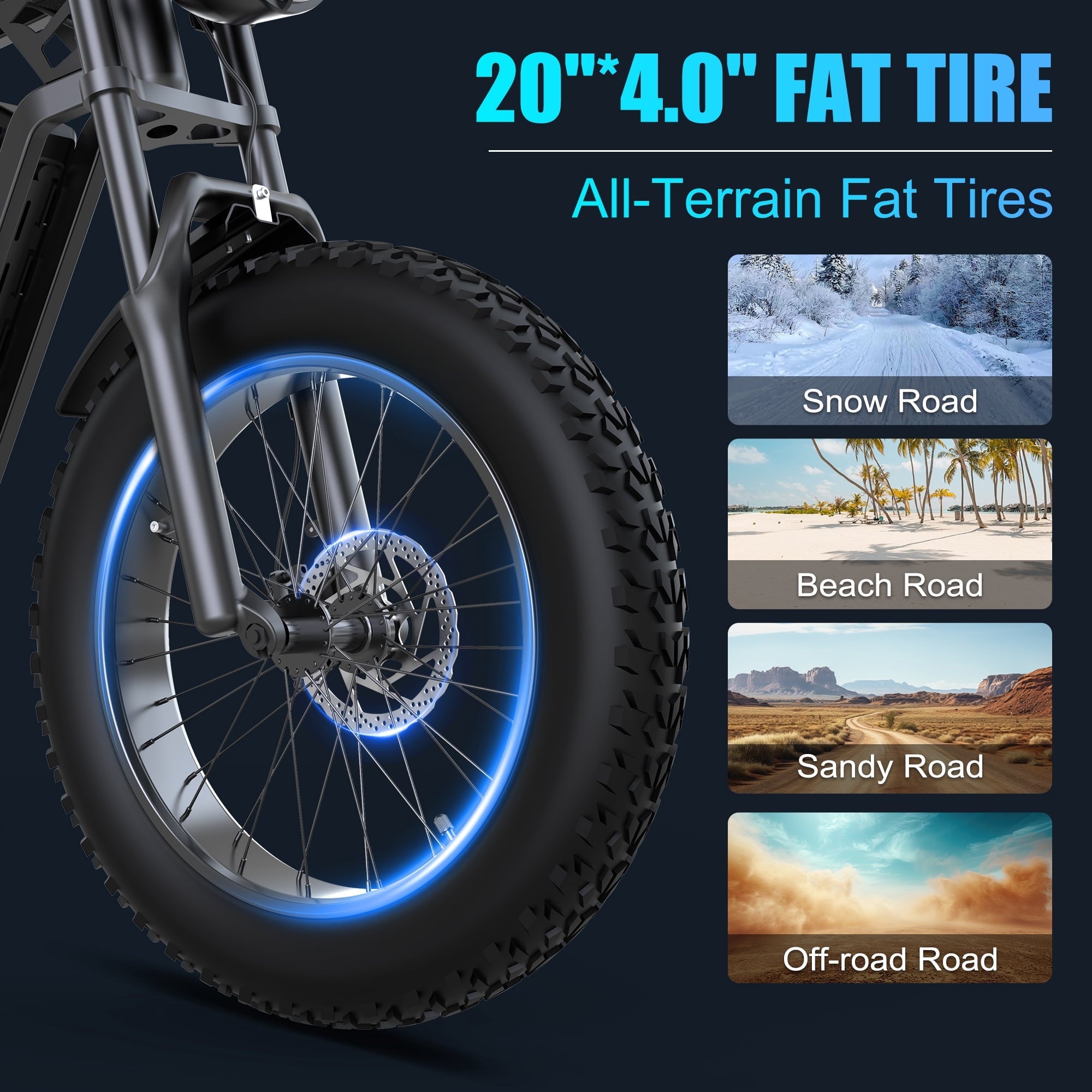 Moveloop 1500W Peak Electric Bikes for Adults, 20 Fat Tire Ebike, 31MPH & 70 Miles Range, 48V 15.6Ah Removable Battery, Full Suspension and 7-Speed, UL 2849