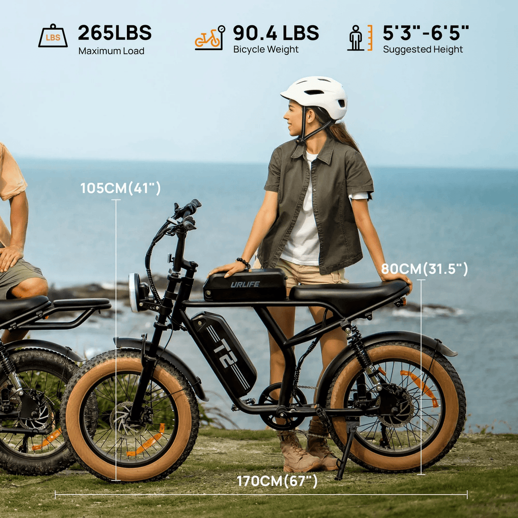 URLIFE 1500W Electric Bike for Adults,204.0 Fat Tire Ebike,48V 15.6Ah Removable Battery,7-Speed E-Mountain Bikes,All-Terrain Off-Road Electric Bicycle,UL2849 Certified(Black)