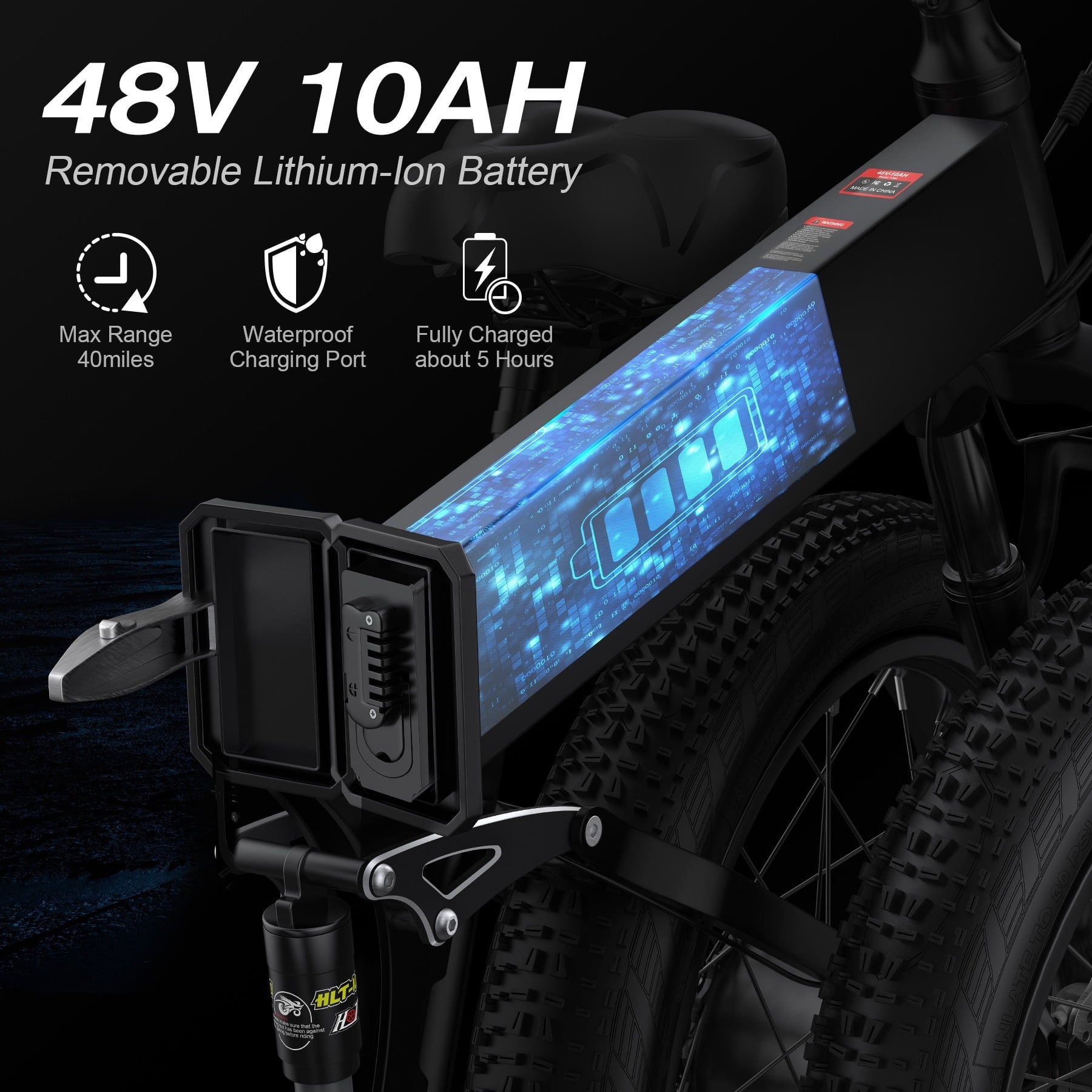 TotGuard 26x4 Electric Bike, Fat Tire 500W Ebike, Foldable Electric Bicycles E Bikes for Adults Electric 48V 10Ah Battery, Dual Shock Absorber, Lockable Fork UL2849