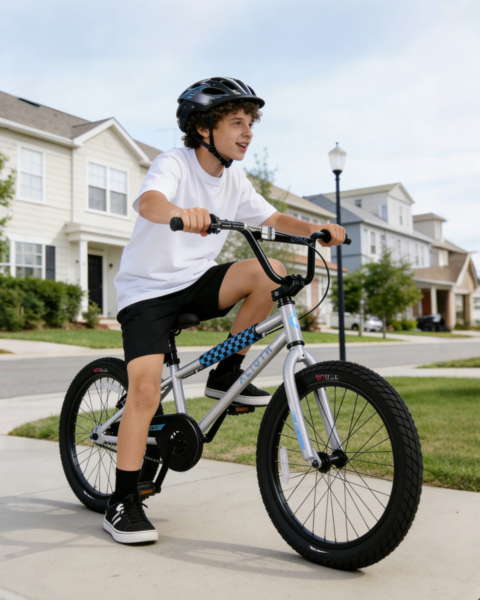 Vollsch BMX Style Kids Bike for 2-8 Years Old Boys Girls 16 Inches Toddlers Bicycle with Coaster Brake Training Wheels, Black