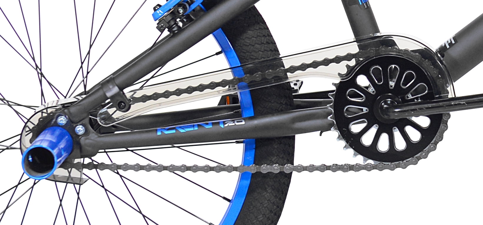 20 Kent Bicycle Chaos Boy's Child Bicycle, Matte Black and Blue
