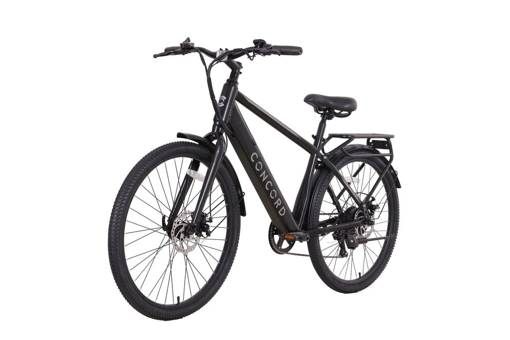 Concord Commutr 26'' Electric Bike, 350W Motor, Class 2, Black, Fits Riders 5'2-5'10