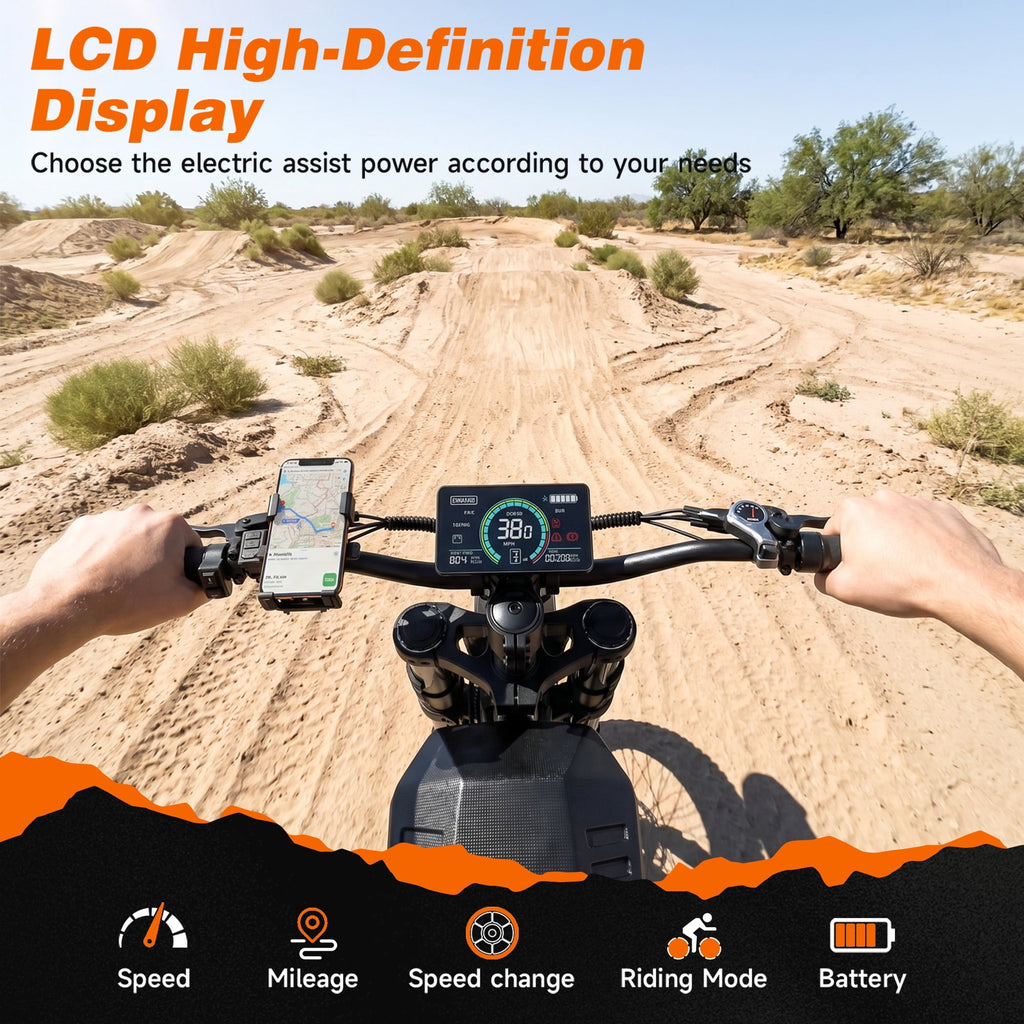 HiKeep 750W 1500W Fat Tire Electric Bike for Adults, 48V 17.5Ah Battery Ebike, Full Suspension E-Bike, Long Range Mountain Electric Bicycle, UL2849