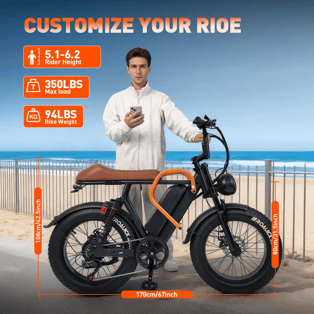 1500W Peak Electric Bike for Adults, 30MPH Electric Bike, 16 Fat Tire E-Mountain Bikes, Dual Suspension Ebike, Removable 48V 13Ah Battery, 7-Speed, UL 2849