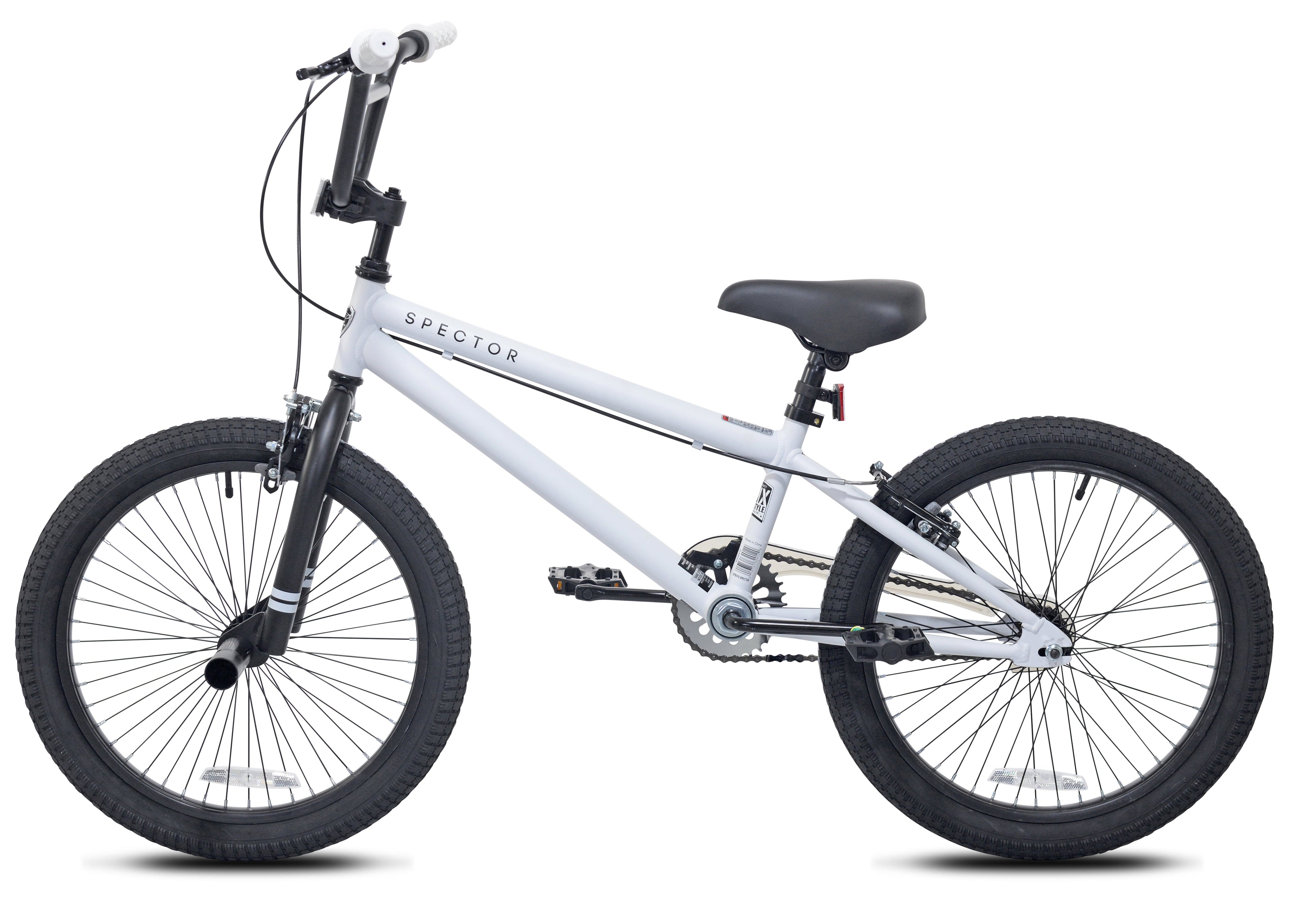 20 Kent Bicycles Spector BMX Bicycle, Fits Rider 4'2 - 5', Black/White, Child/Tween/Teen, Unisex