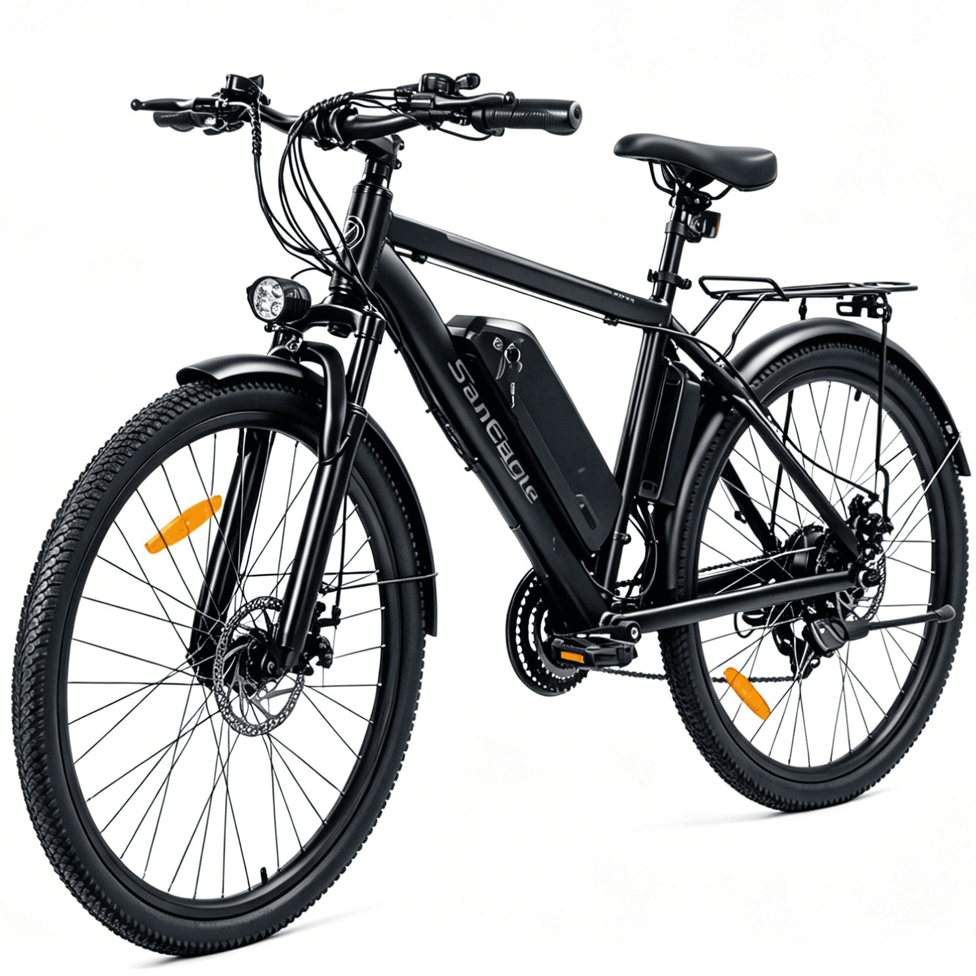 Saneagle 700W City Electric Bike for Adults, 36V 10.4Ah Removable Battery, 26 Commuter E-Bike, Shimano 21 Speed, UL 2849 Certified, Black