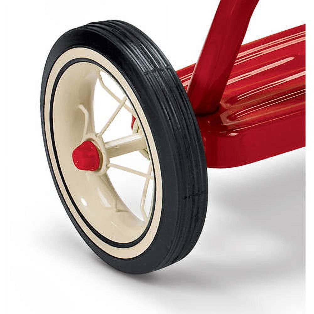 Radio Flyer, Classic Red Dual Deck Tricycle, 12 Front Wheel, Red, Kids Ages 2.5 - 5 Years