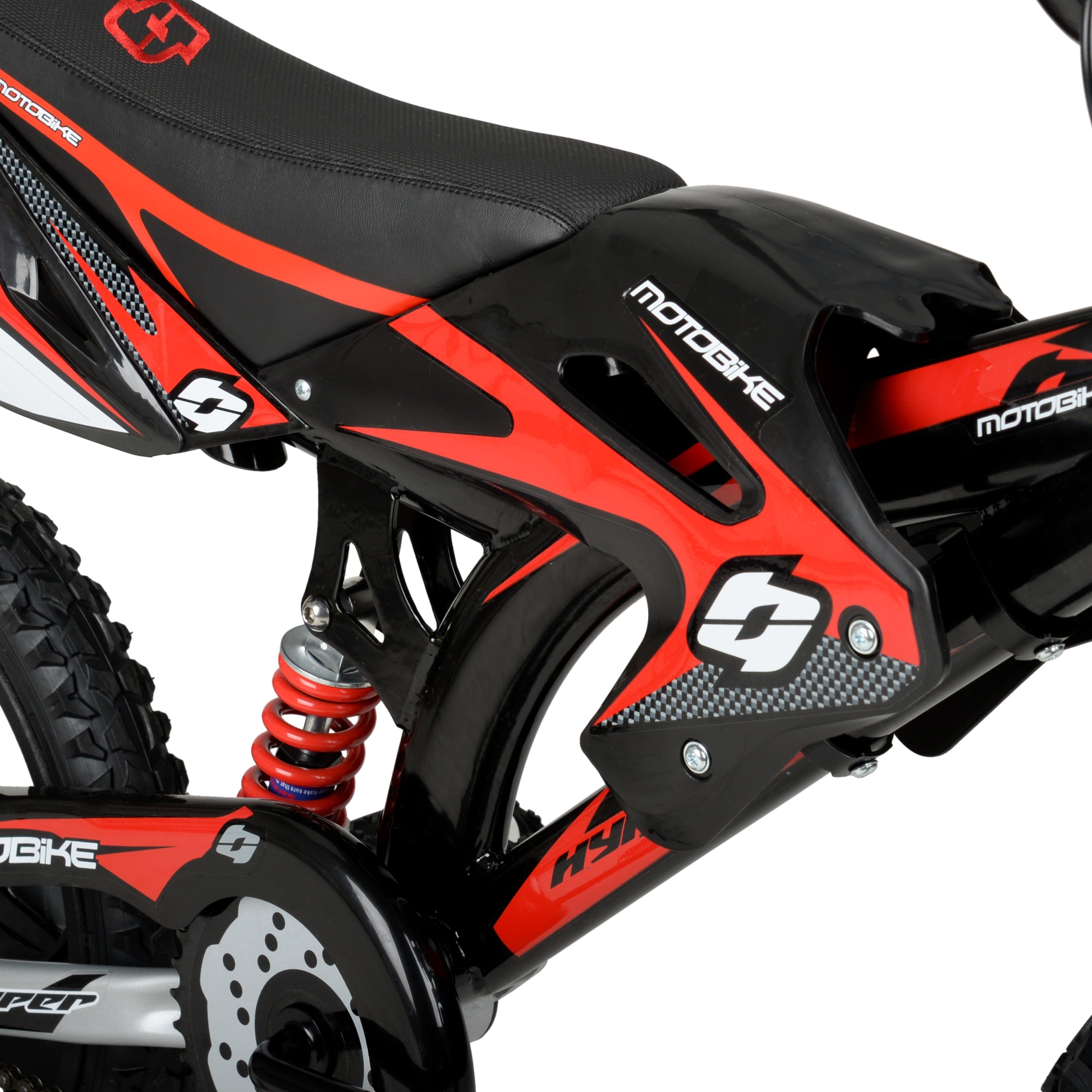 Hyper Bicycles 16 Moto Bike, Children Ages 5-7, Black/Red