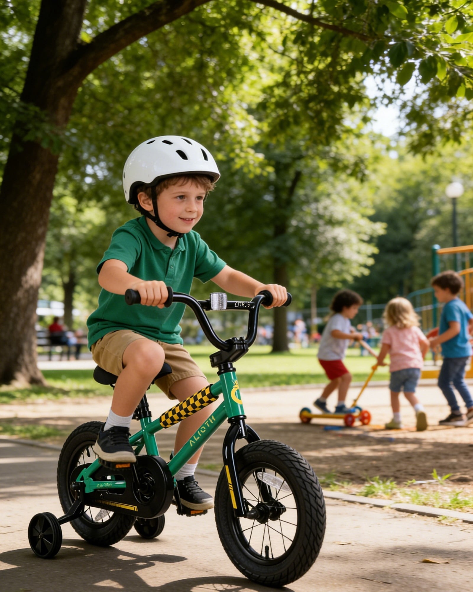Vollsch BMX Style Kids Bike for 2-8 Years Old Boys Girls 16 Inches Toddlers Bicycle with Coaster Brake Training Wheels, Black
